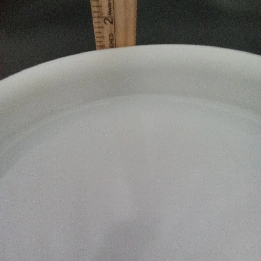 Vintage White Milk Glass Oval Casserole Replacement Lid with Tab Handles 9.25in